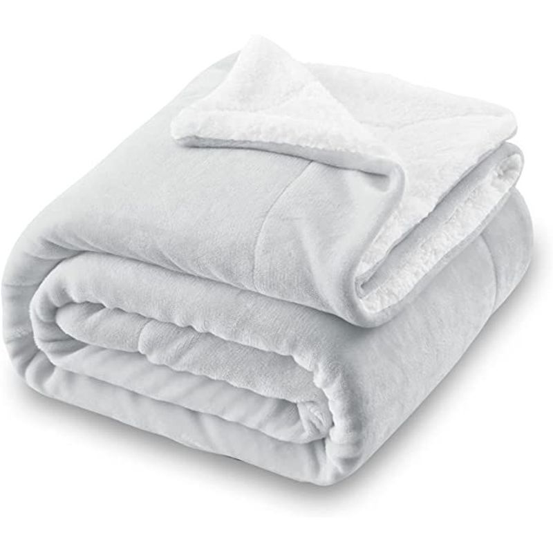 SIRENITAS - Cobija Ovejera térmica 1.70 x 2m Cama Sencilla Sofá Gris Perla