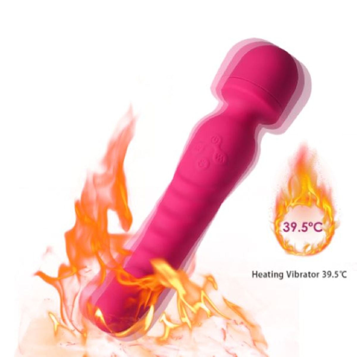 GENERICO - Vibrador Hitachi Hot Doble Estimulación con Aumento de Temperatura