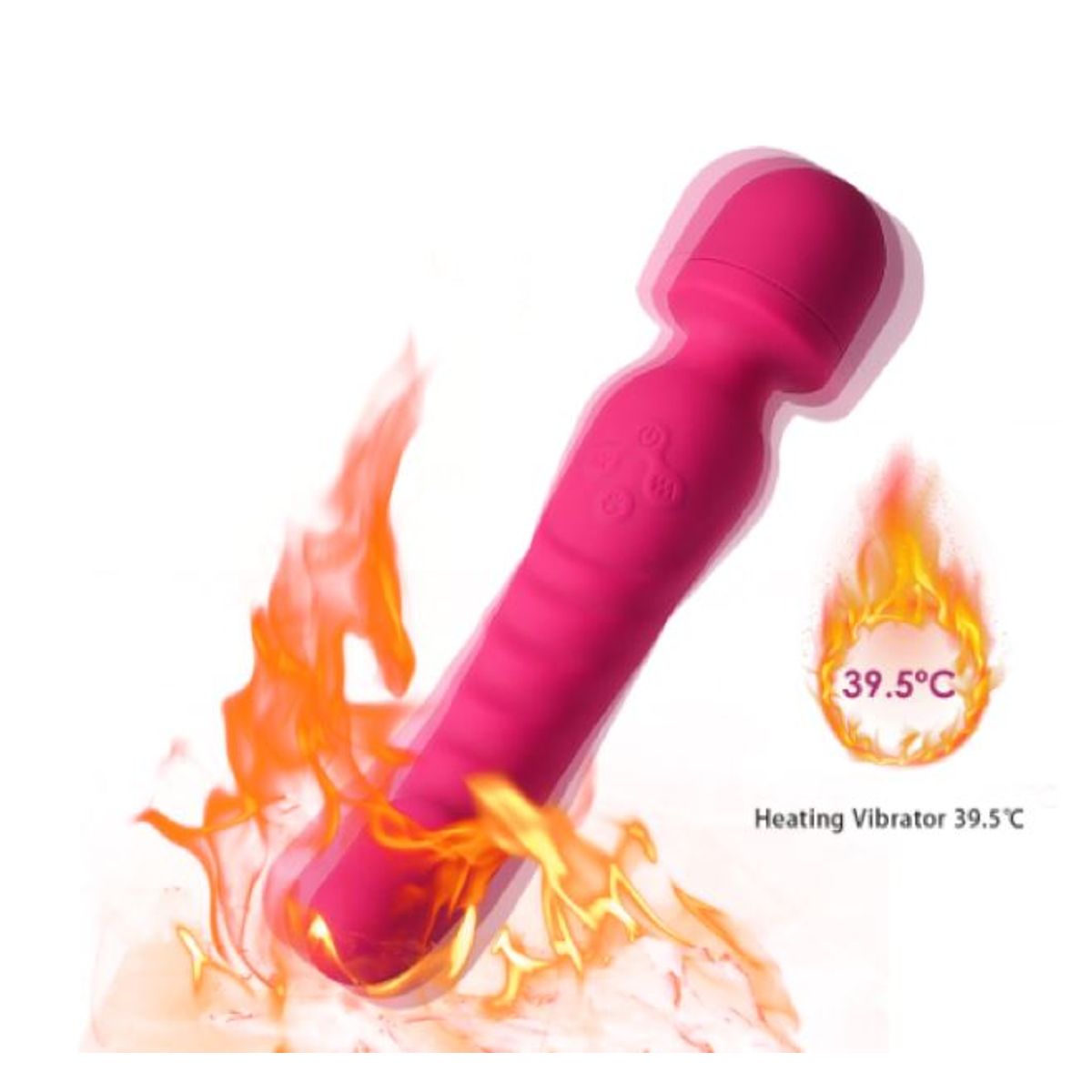 GENERICO - Vibrador Hitachi Hot Doble Estimulación con Aumento de Temperatura