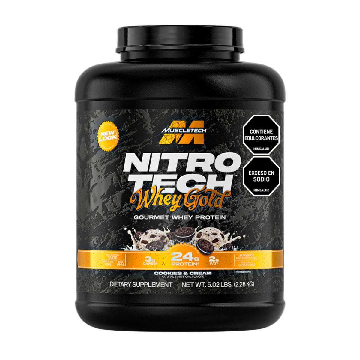 MUSCLETECH - Nitro Tech Whey Gold - 5 libras - Cookies and Cream