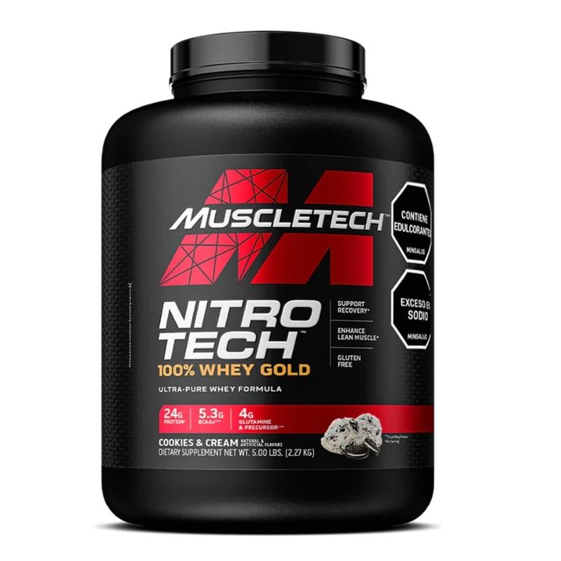 MUSCLETECH - Nitro Tech Whey Gold - 5 libras - Cookies and Cream