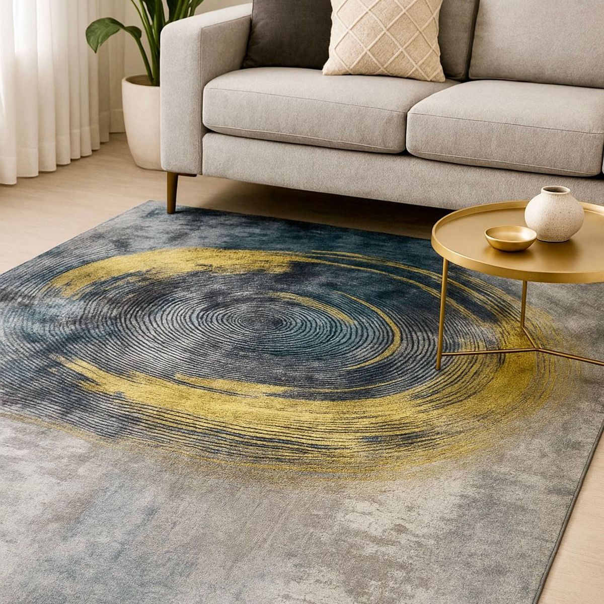 AMERICO SHOP - Tapete Decorativo Moderno 150x200 cm Diseño Circulo