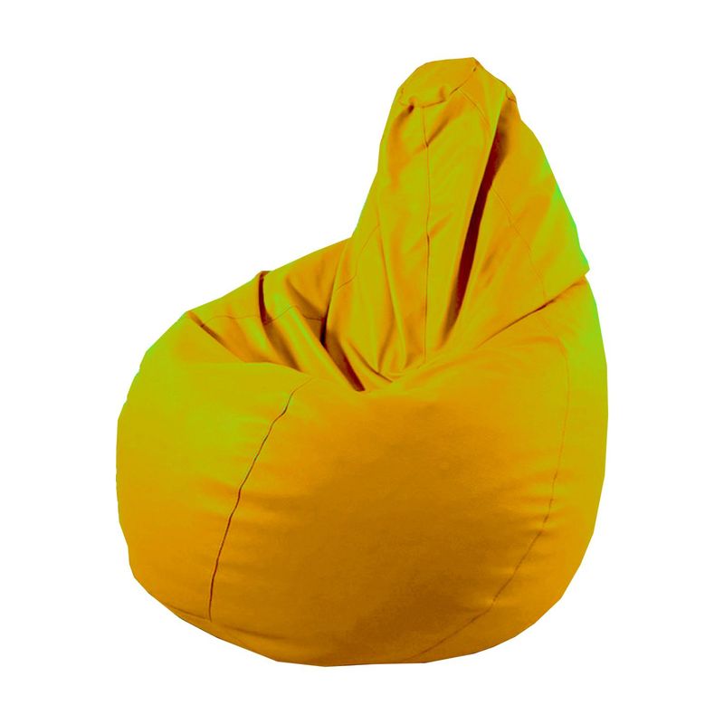 DORMIPUFF - Puff CueroSintetico Silla Pera Grande Amarillo Dormipuff sas