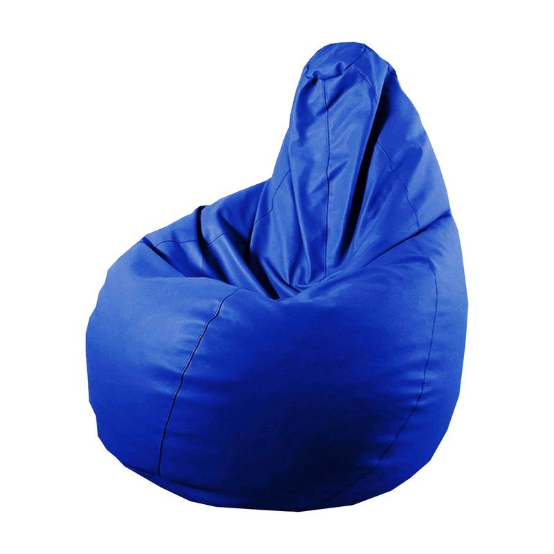 DORMIPUFF - Puff CueroSintetico Silla Pera Grande Azul Dormipuff sas