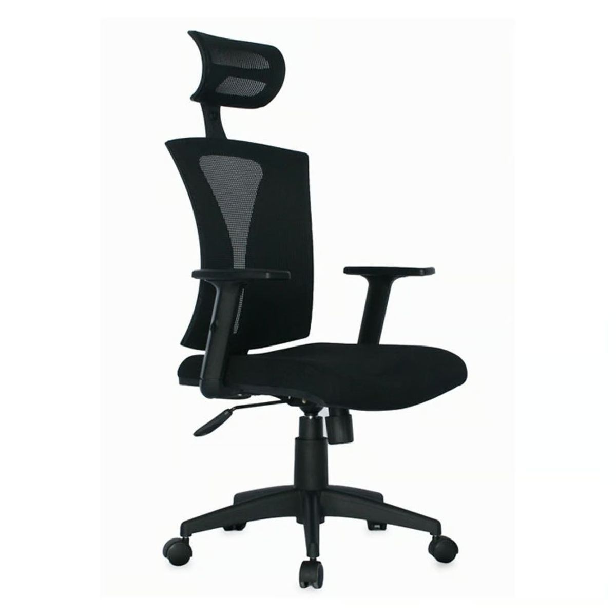 GENERICO - Silla de oficina presidencial tapizada en malla cabecero 2d - negra