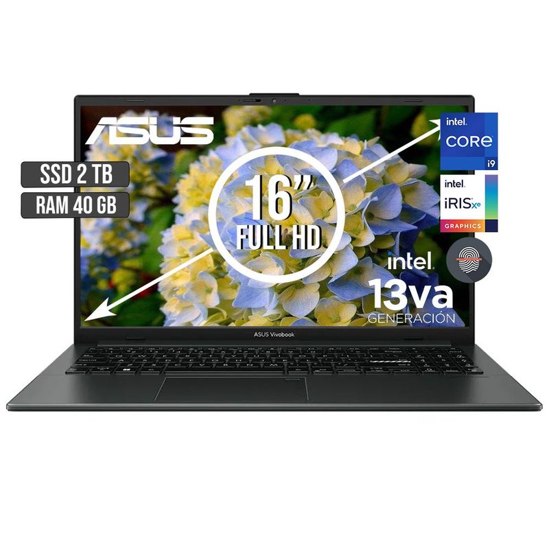 ASUS - PORTATIL ASUS INTEL CORE I9-13900H SSD 2TB RAM 40GB LED 16 FULL HD