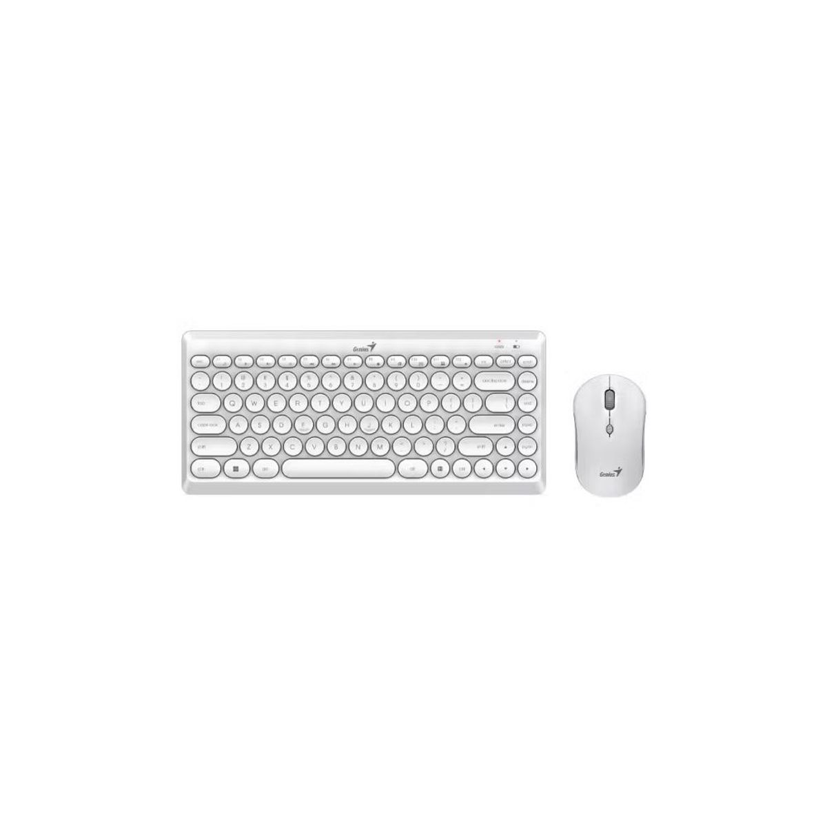 GENIUS - Teclado + mouse Genius RS2 LuxeMate Q8000 inalámbrico Blanco