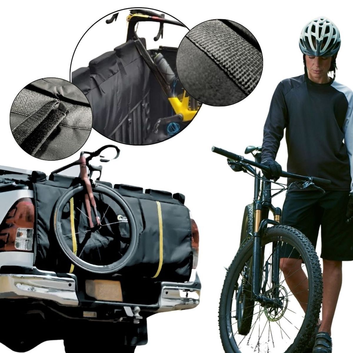 GENERICO - Portabicicletas para Camioneta Pickup con Platón Perducar S