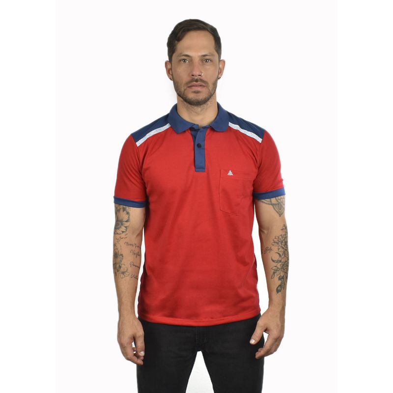 PUNTAZUL - Camiseta tipo polo para hombre Puntazul con bolsillo