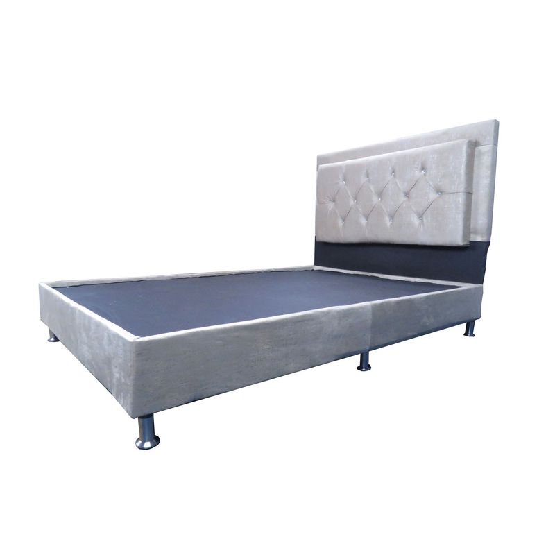 GENERICO - Base cama con espaldar color blanco 140 x 190