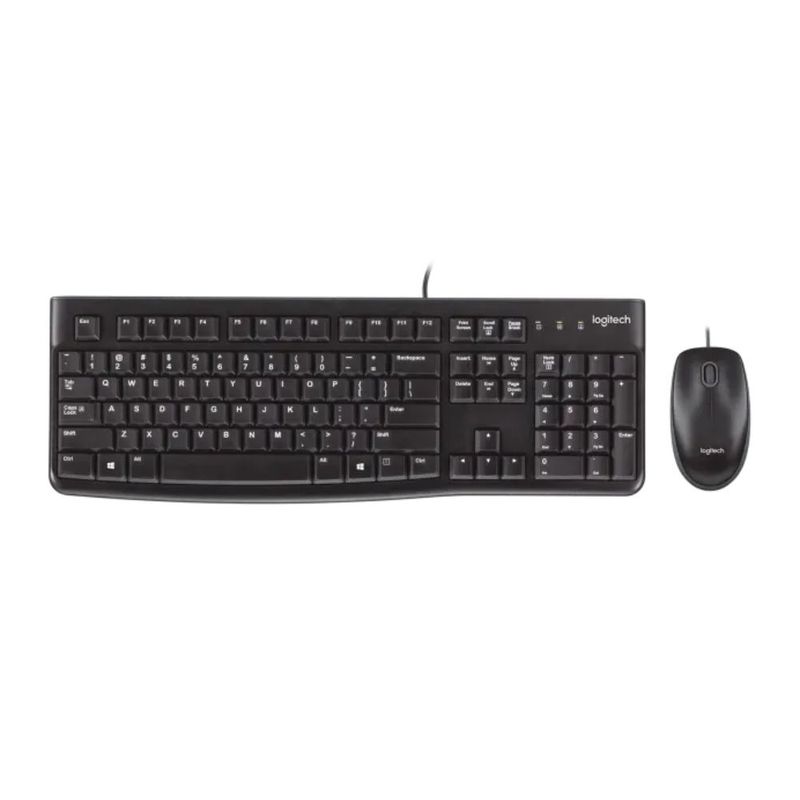 LOGITECH - Teclado  + Mouse  MK120 Logitech Español Alámbrico USB NEGRO