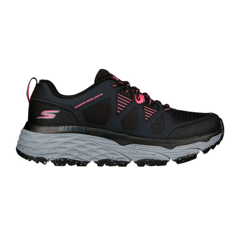 SKECHERS - TENIS SKECHERS NEGRO PARA DAMA SK MAX CUSHION ELITE TRAIL CANYON RUN BLACK 129151BKPK