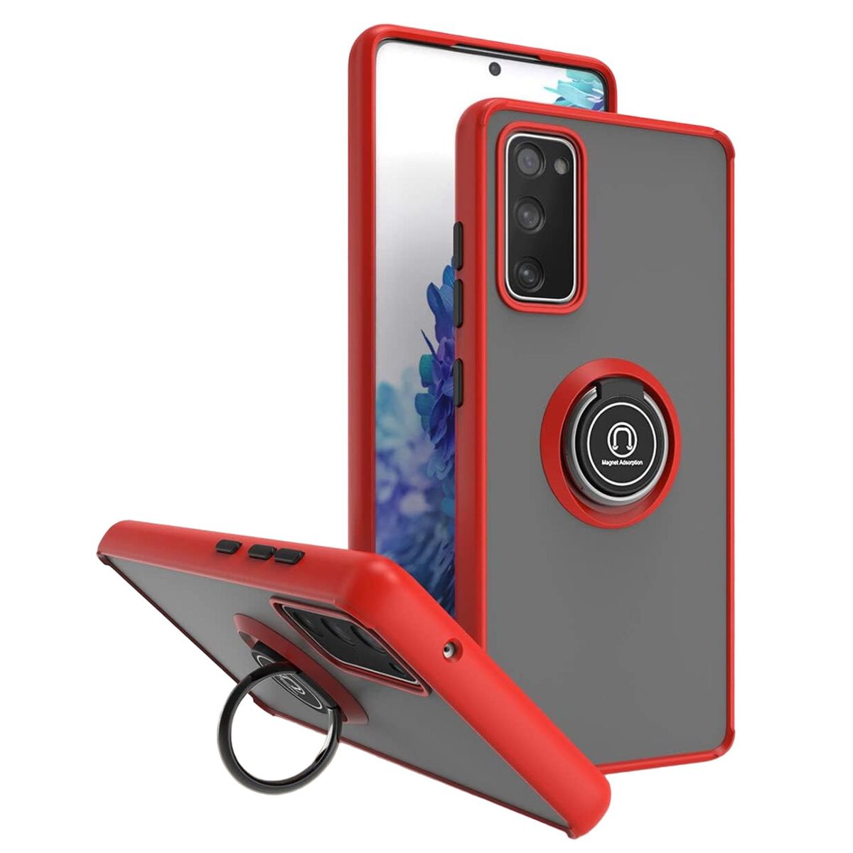 GENERICO - Funda Estuche Anti Golpes Mate Compatible Samsung S20 FE Rojo