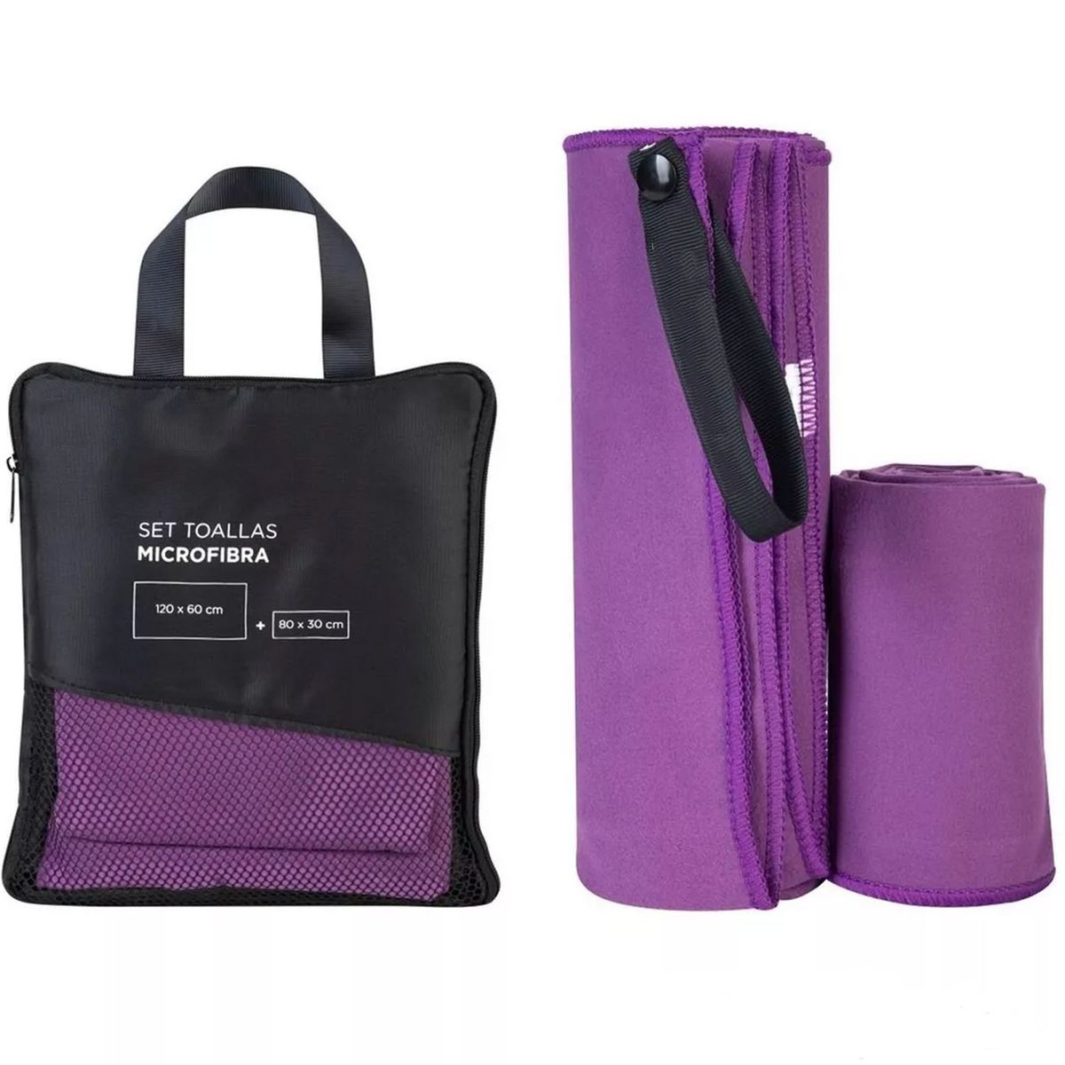 ONE PIXEL - Toalla Microfibra Set De 2 (120x60 +80x30) ONE PIXEL