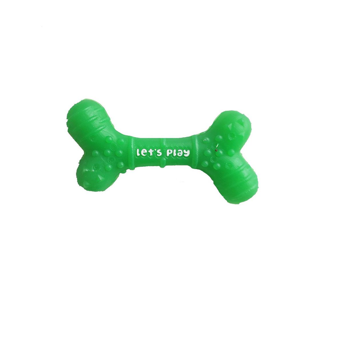 SOLEPET - MINI HUESO DE GOMA TIPO TORNADO PARA PERROS-VERDE