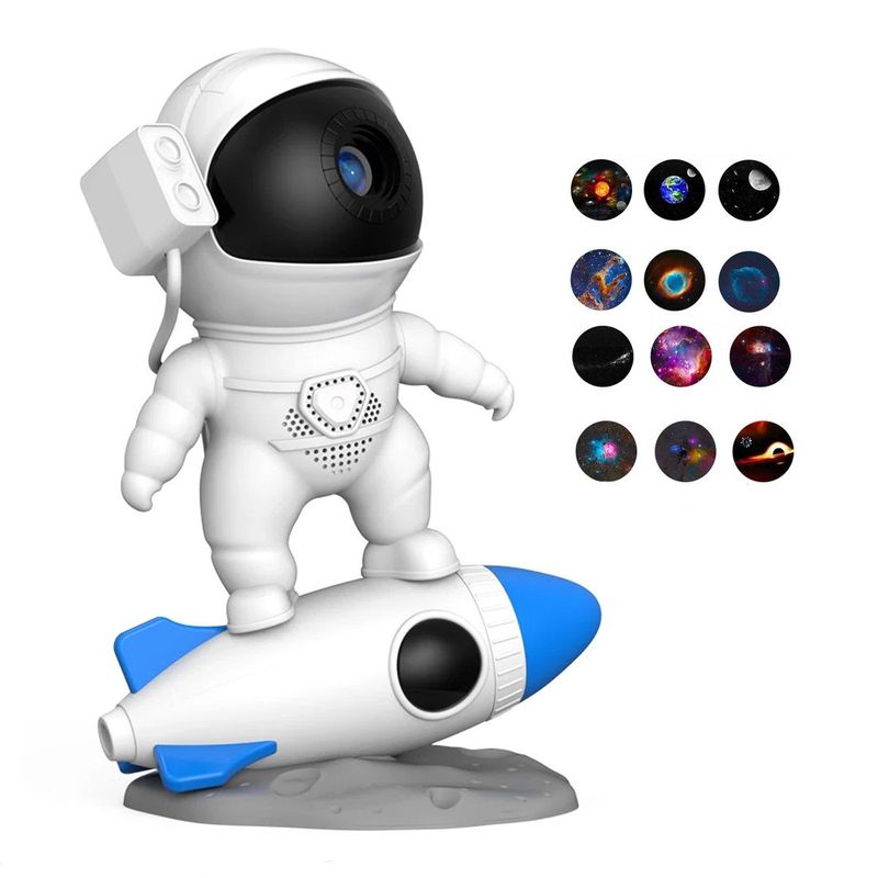 GENERICO - Proyector Astronauta Led Planetario Galaxias Lentes Intercam
