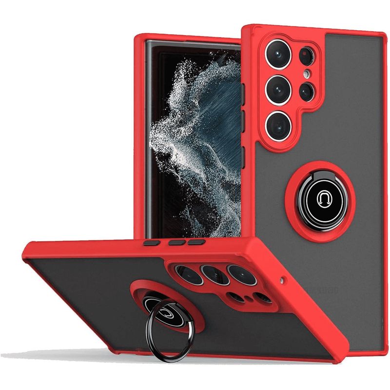 GENERICO - Funda Estuche Anti Golpes Mate Compatible Samsung S23 Ultra Rojo