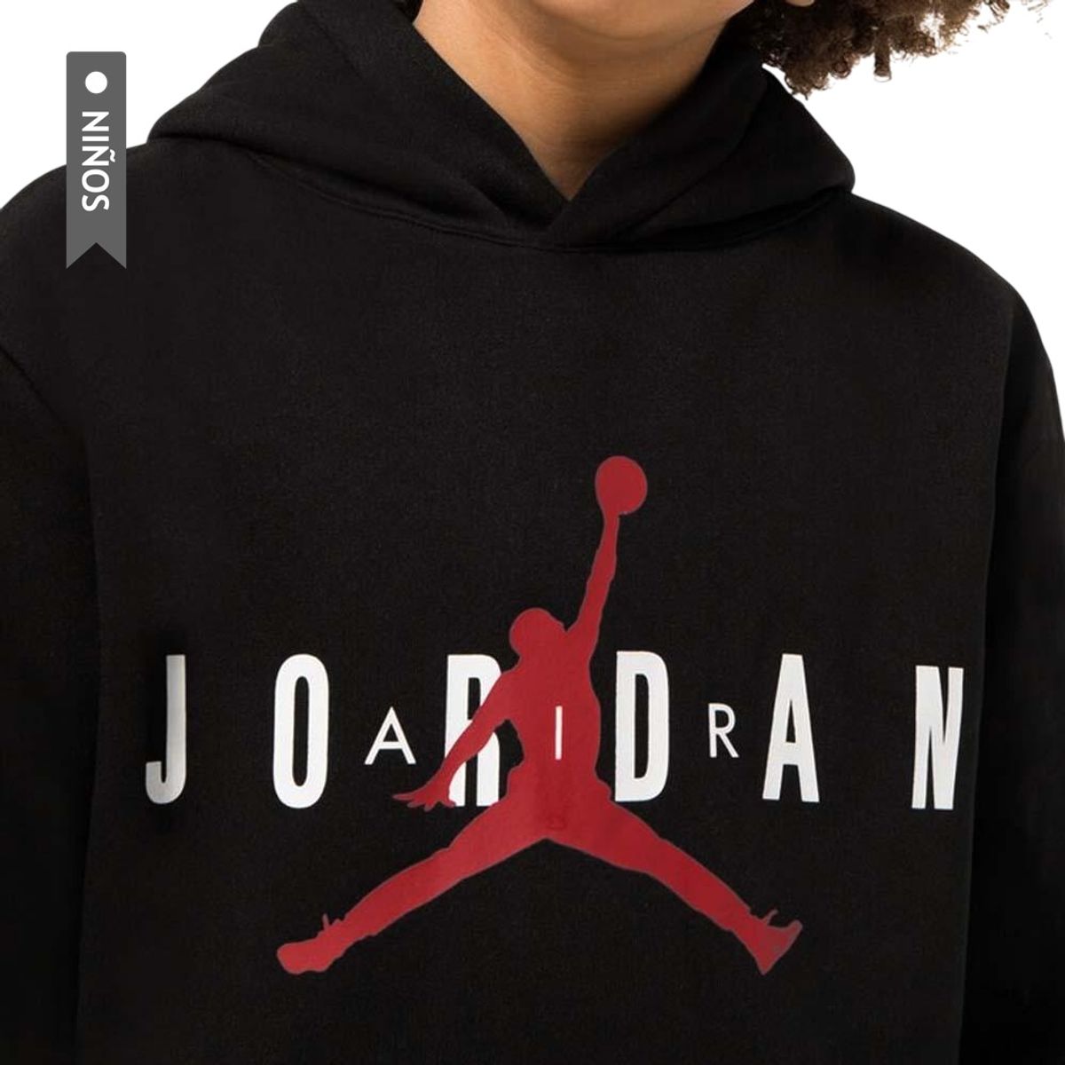 NIKE - Hoodie Jordan Sustainable Pullov Niños-Negro