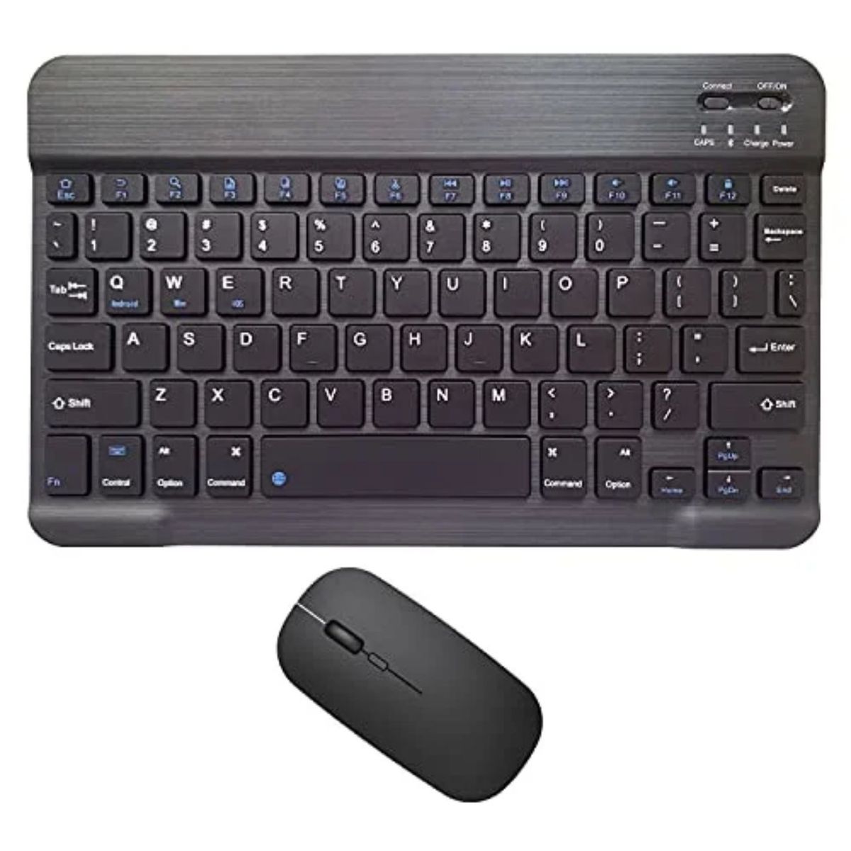 GENERICO - Kit Teclado Bluetooth y Mouse Inalámbrico Recargable Color Pastel  Negro