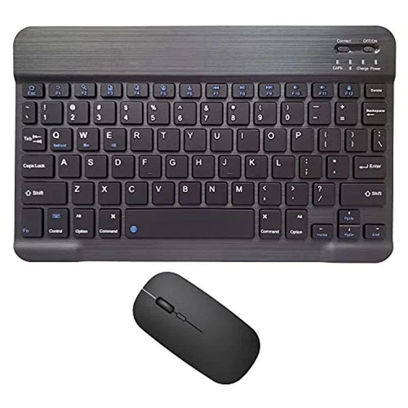 GENERICO - Kit Teclado Bluetooth y Mouse Inalámbrico Recargable Color Pastel  Negro