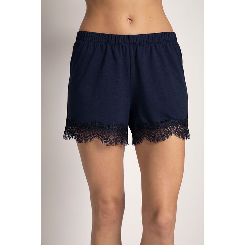 TOUCHE LINGERIE - SHORT EN PUNTO Y ENCAJE Para Dama TOUCHE AZUL OSCURO 0317042
