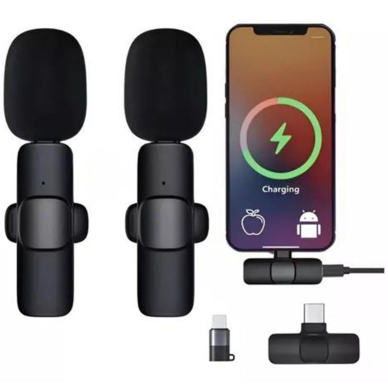 GENERICO - Micrófonos Inalámbricos Solapa 2 En 1 Para iPhone/tipo C