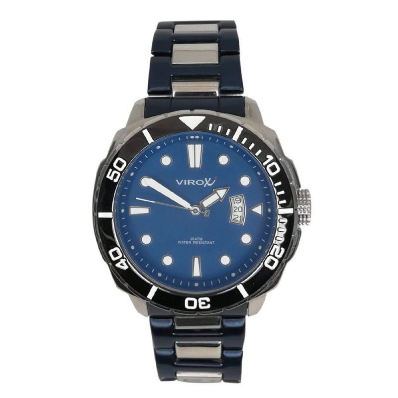 VIROX - RELOJ VIROX DE ACERO HOMBRE  AMARILLO CON INDICADORES LUMINISCENTES