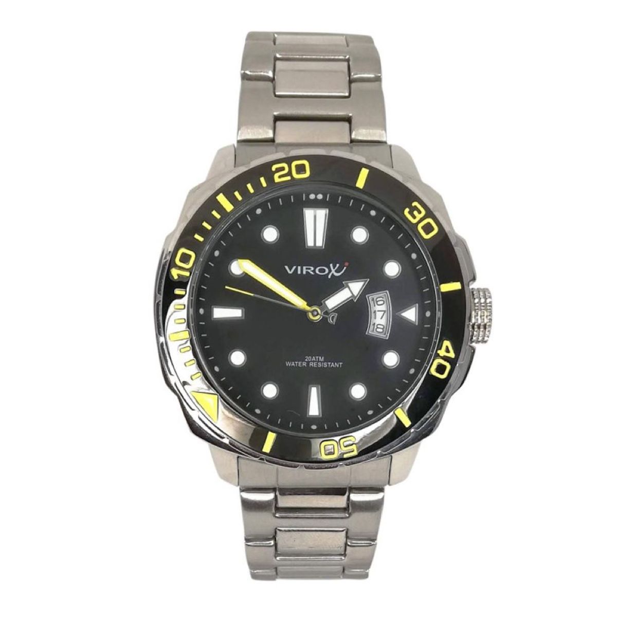 VIROX - RELOJ VIROX DE ACERO HOMBRE  AMARILLO CON INDICADORES LUMINISCENTES