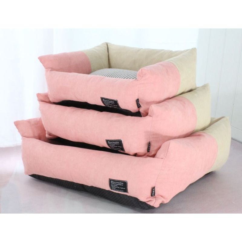 GENERICO - Cama Colchoneta Cuadrada Rosa Para Mascotas Talla S