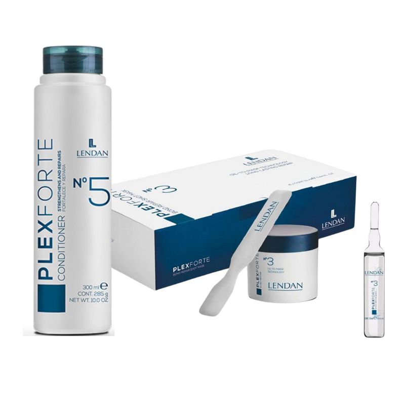 GENERICO - Caja de ampolletas x6 y acondicionador 300ml Lendan Plex Forte