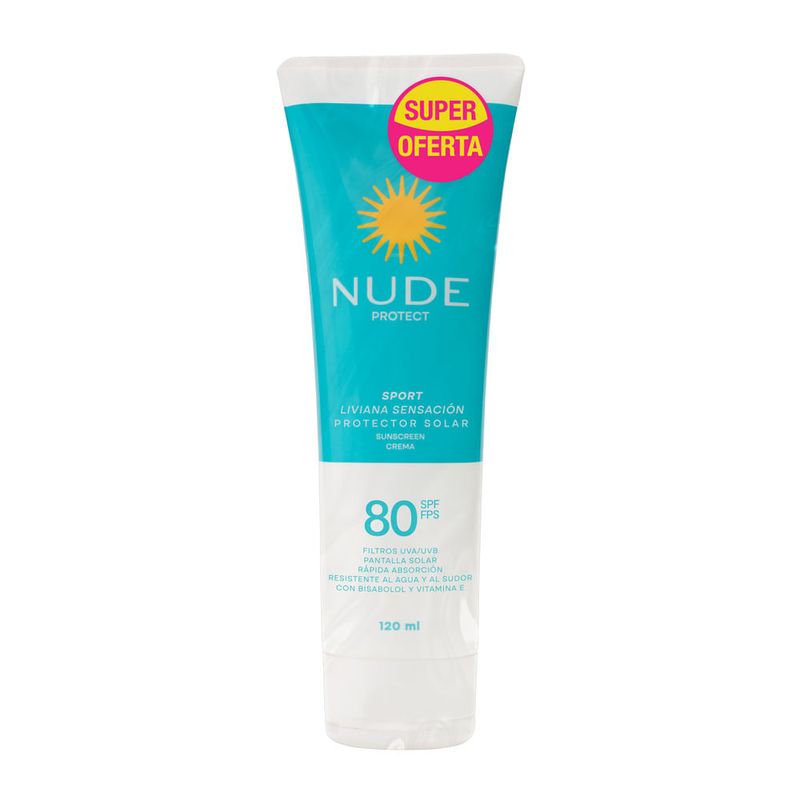 NUDE - Promoción Nude Protector Solar Sensación Liviana Spf80 120ml X2 uds.