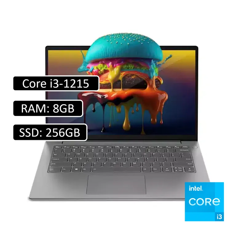 LENOVO - Portatil Lenovo V14 INTEL CORE I3-1215U - 8GB DDR4 - 256GB SSD - 14" FHD, WIN 11 HOME