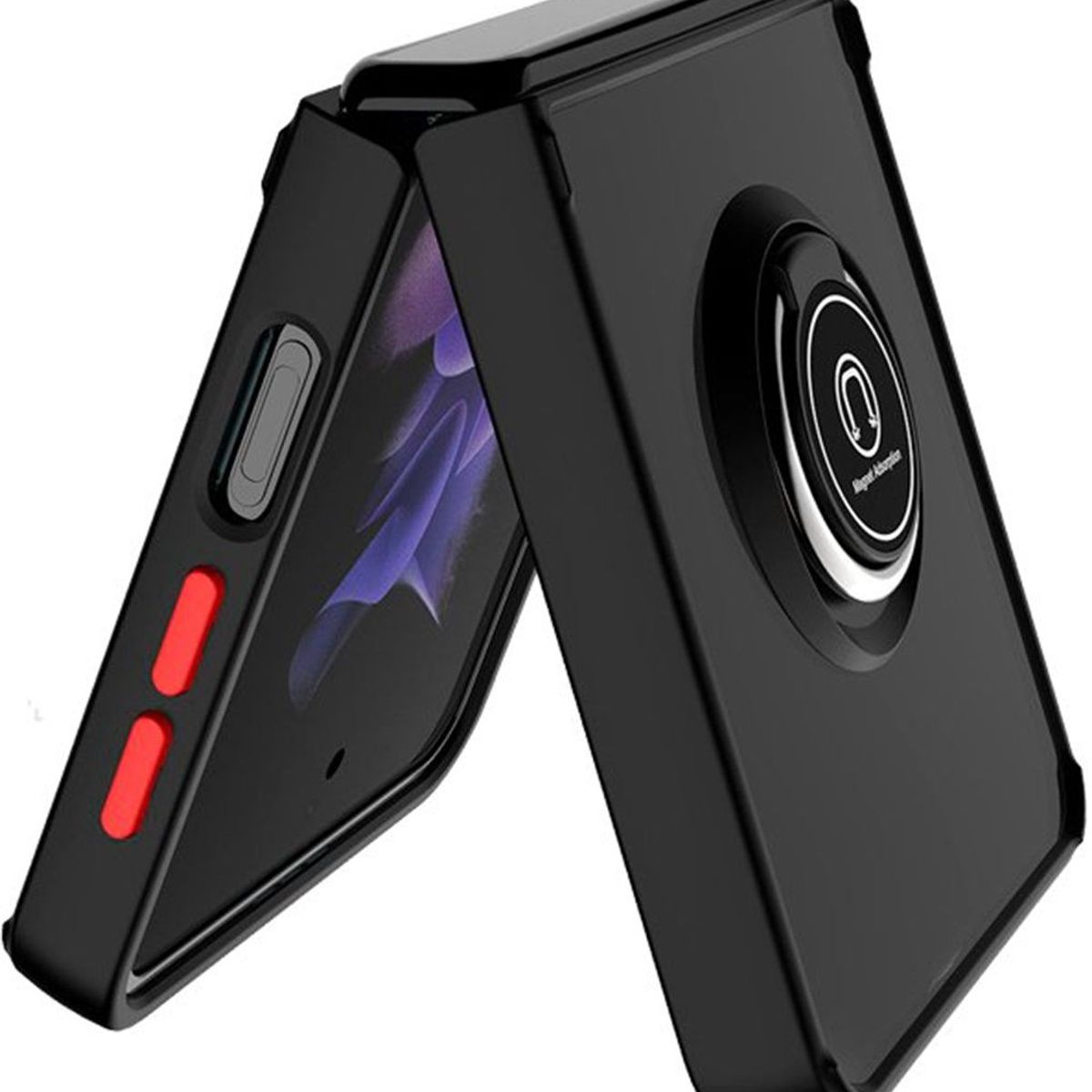 GENERICO - Funda Estuche Anti Golpes Mate Compatible Samsung Z Flip 3 Rojo