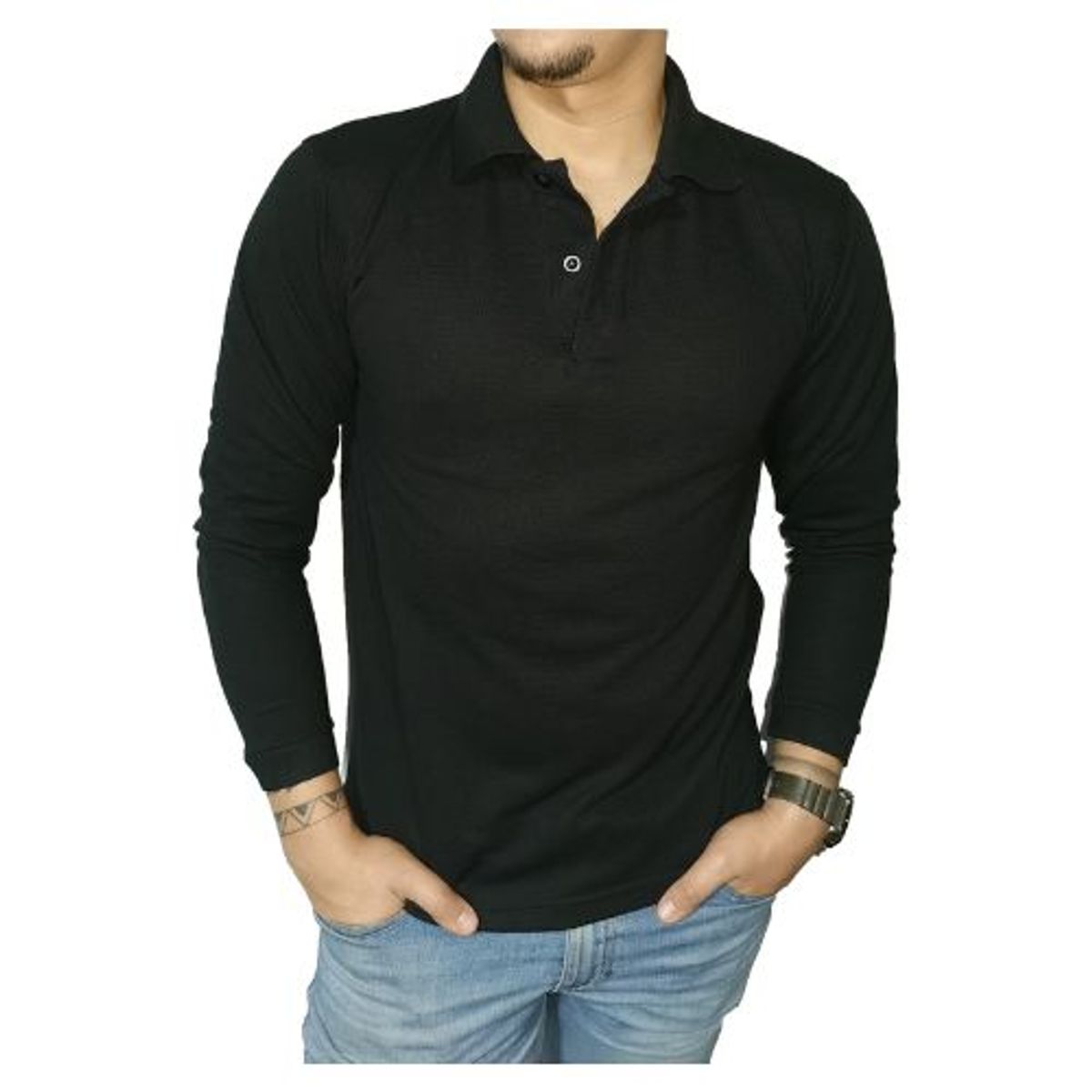 AFM - Camibuso Cuello Tipo Polo 100% Algodón Nacional Manga Larga