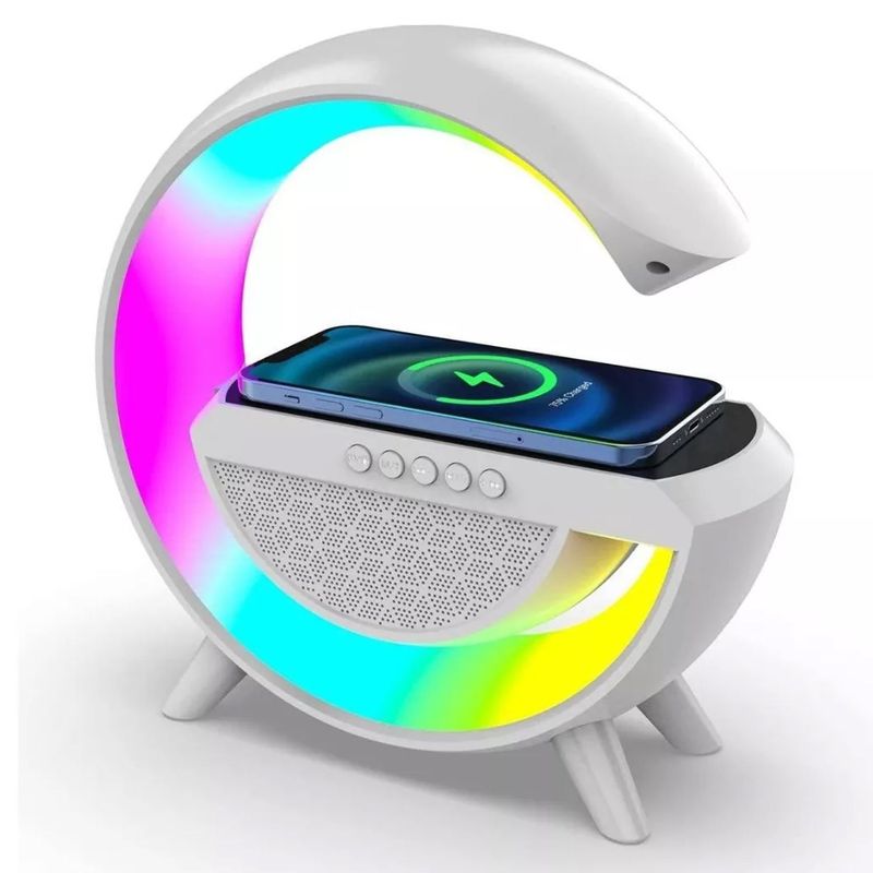 ONE PIXEL - Lámpara Parlante Cargador Inalámbrico Bluetooth Forma G