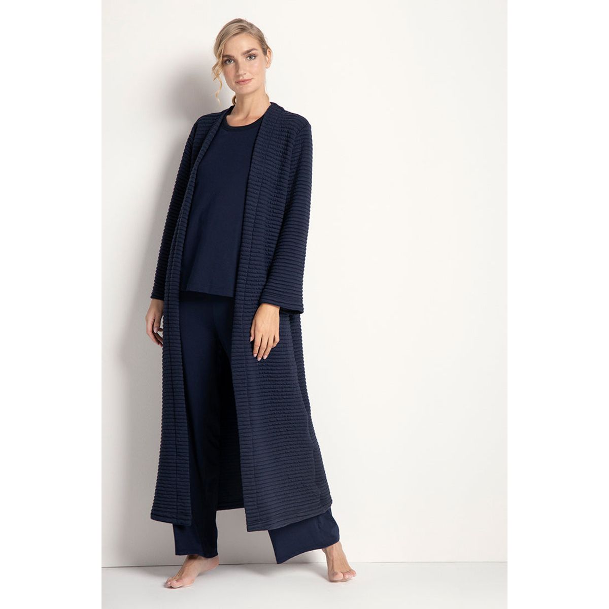 TOUCHE LINGERIE - Kimono Acolchado Para Dama Color Azul Oscuro 0516A42
