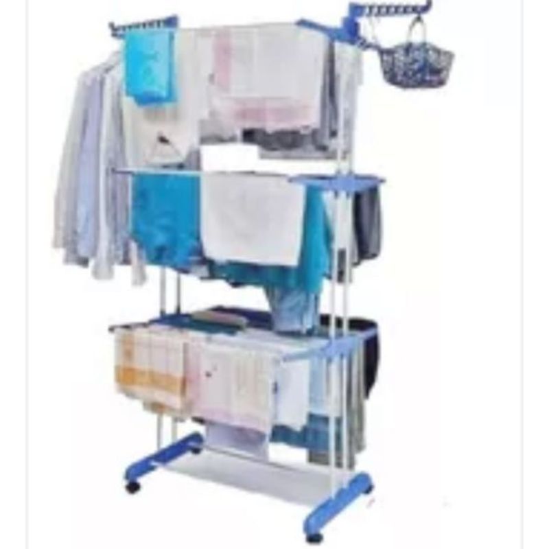 GENERICO - Tendedero Ropa Plegable Resistente De Piso 2 Niveles