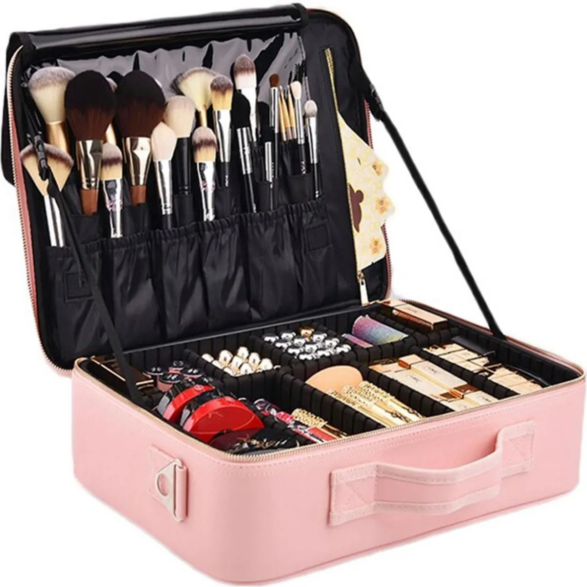 GENERICO - Bolso Maleta Organizador De Maquillaje Grande Divisiones