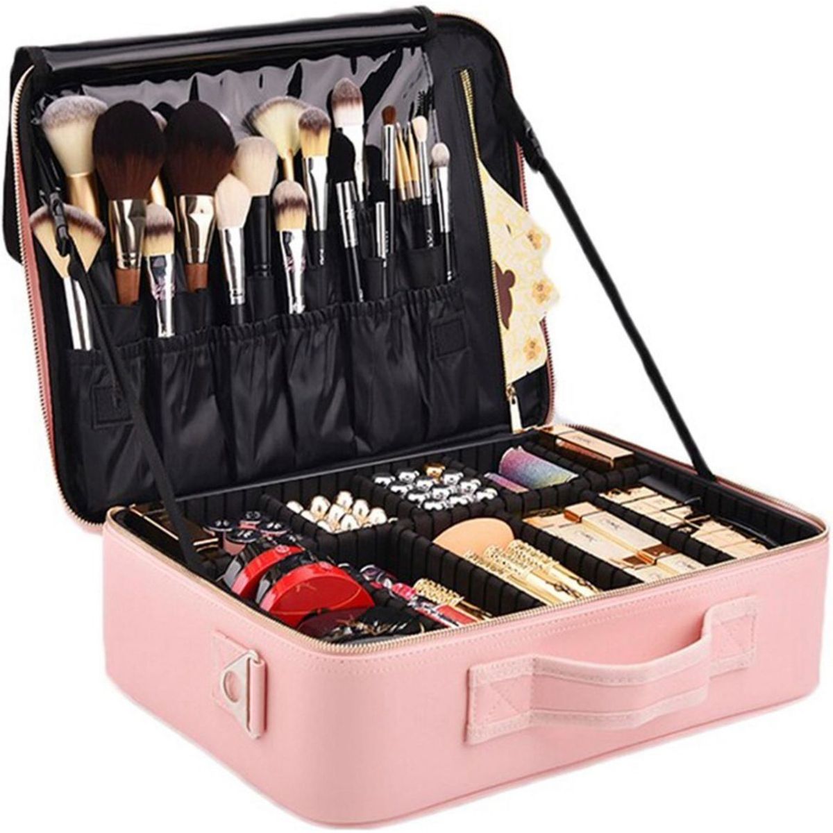 GENERICO - Bolso Maleta Organizador De Maquillaje Grande Divisiones