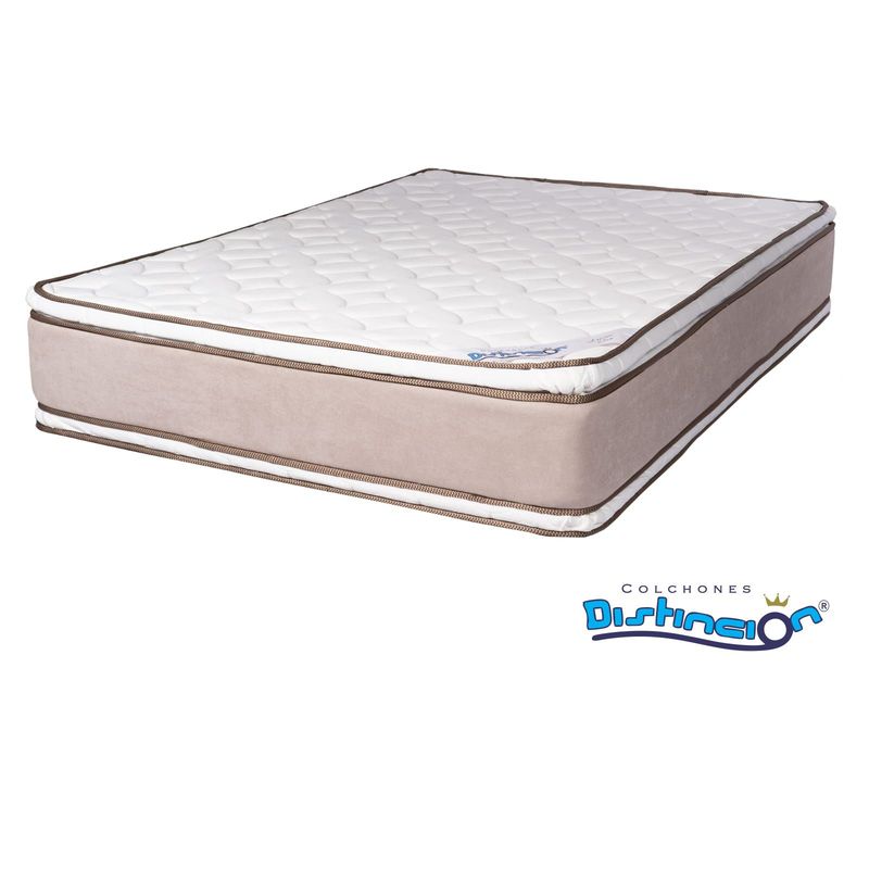 COLCHONES DISTINCION - COLCHON RESORTADO ORO DOBLE PILLOW 120 X 190 X 33