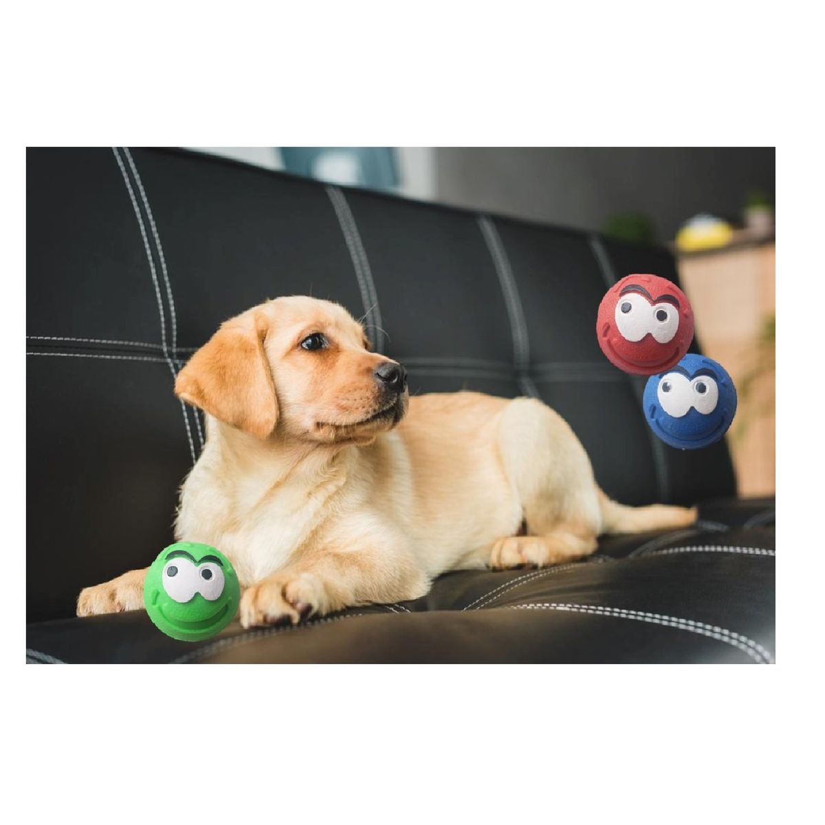 SOLEPET - PELOTA  MEDIANA HAPPY-VERDE