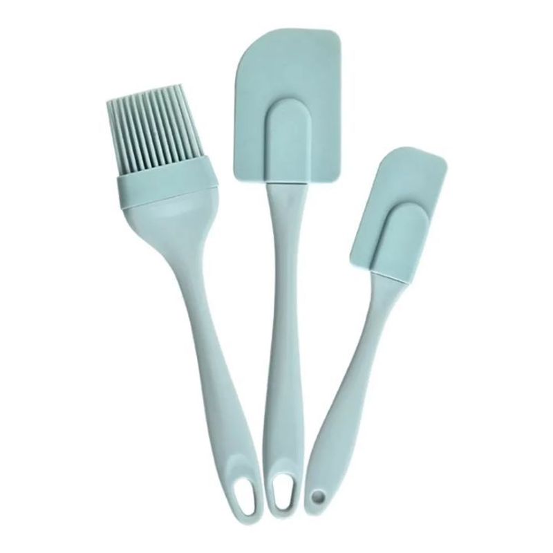 GENERICO - set x 3 espatulas de silicona para cocina color menta