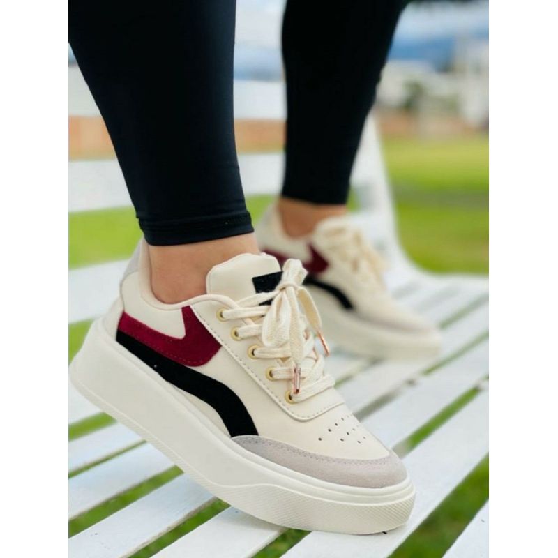 EVEGONZ - Tenis Casual Mujer Calzado Plano Cómodo Moda