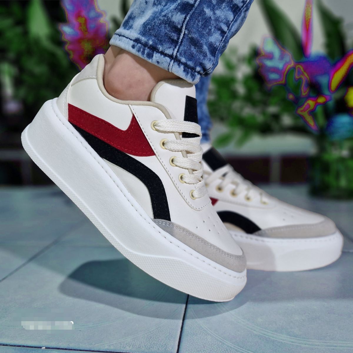 EVEGONZ - Tenis Casual Mujer Calzado Plano Cómodo Moda