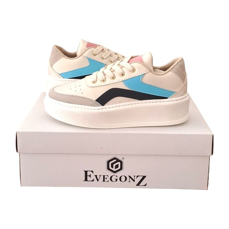 EVEGONZ - Tenis Bolicheros Mujer Calzado Cómodo Tenis Beige Urban Moda