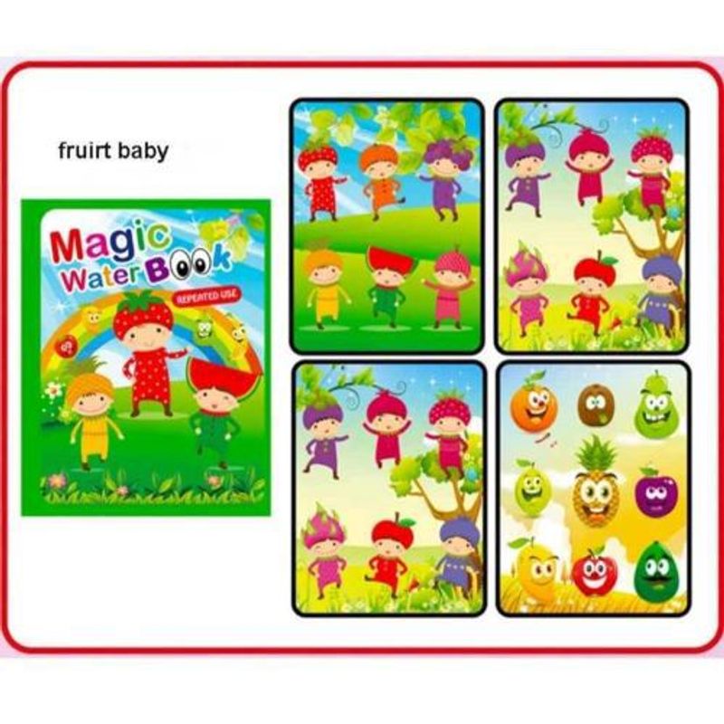 GENERICO - libro magico para colorear con agua niños de 1 a 7 años