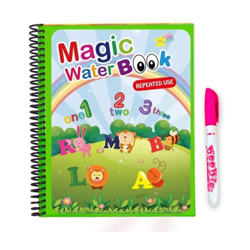 GENERICO - libro magico para colorear con agua niños de 1 a 7 años