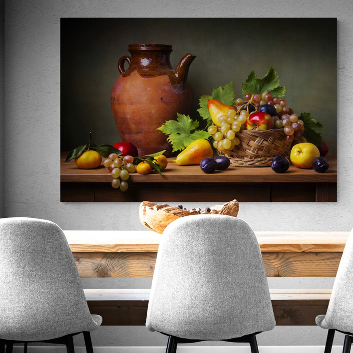 TAYRONA STORE - Cuadro En Lienzo Para Comedor Bodegon 054 50x35cm