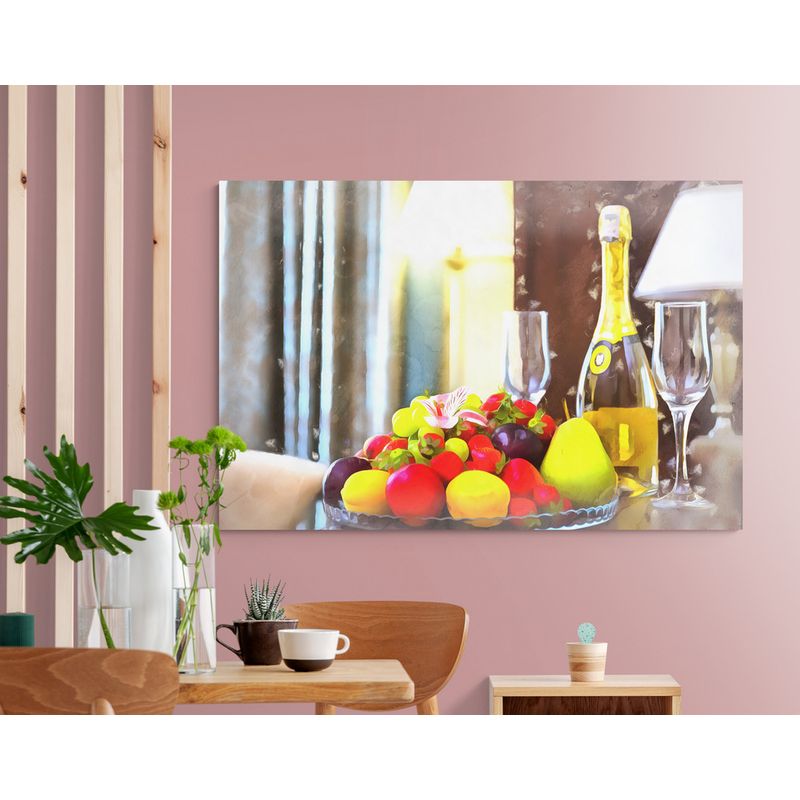 TAYRONA STORE - Cuadro En Lienzo Para Comedor Bodegon 080 100x70cm