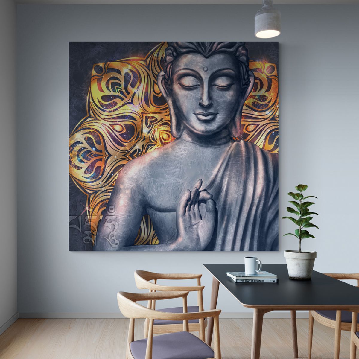 TAYRONA STORE - Cuadro En Lienzo Para Comedor Budda 143 100x100cm